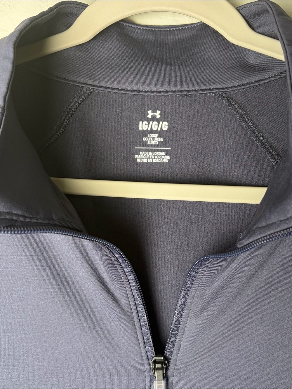 LG Gray Zip-Front Performance Jacket - Picture 2 of 5